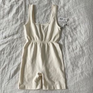 Weworewhat white rib bodysuit